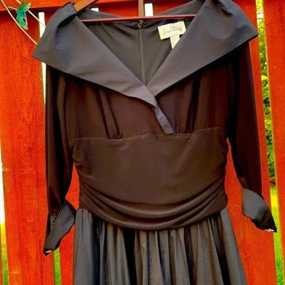 Joseph Ribkoff Gala Dress, Black, crinoline underneath, off the shoulders, Sz 12 - Picture 6 of 14